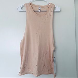 Alo yoga distressed muscle tank